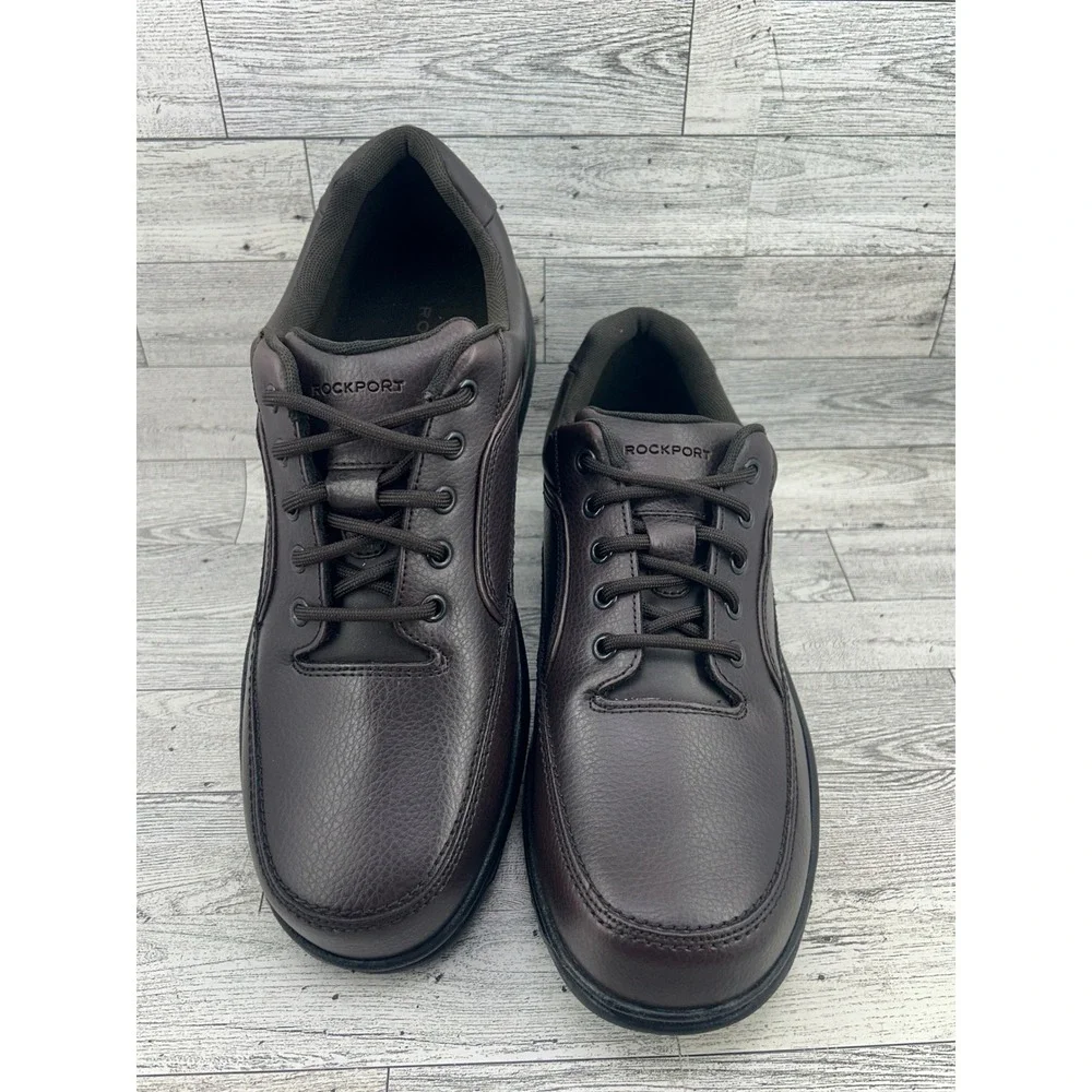Rockport‎ Eureka Mens 11.5 M Chocolate Brown Leather Walking Shoes Oxford K71224